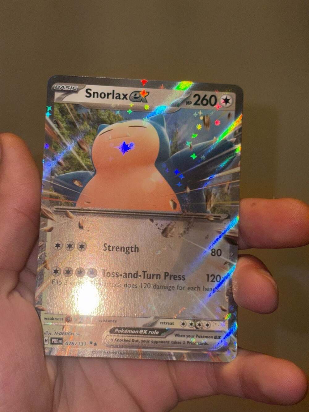 Snorlax ex 076/131 - Scarlet & Violet: Prismatic Evolutions Holo Pokémon Card